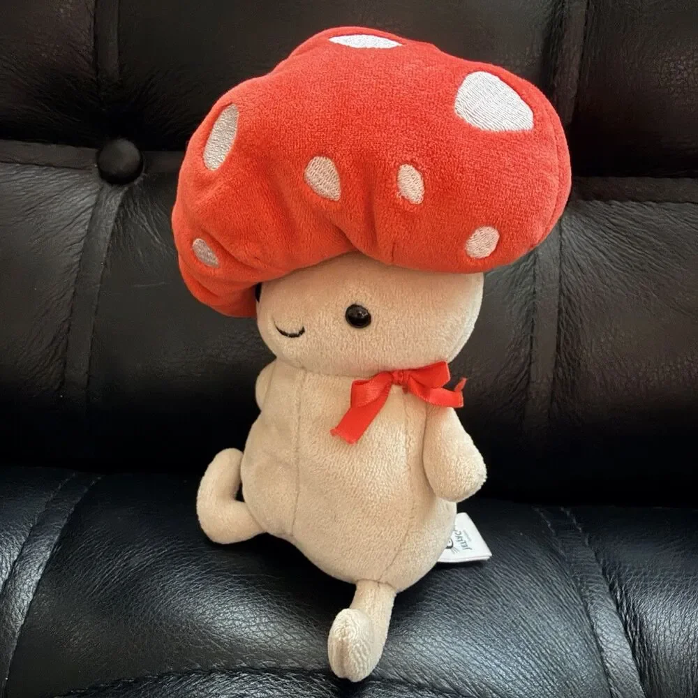 Jellycat Amuseable Mushroom Plush Red Toadstool Stuffed Toy 7” Soft Doll Retired